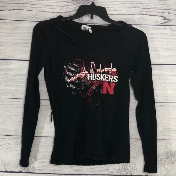 Nebraska Huskers Hooded Long Sleeve Sz Med - Picture 2 of 5